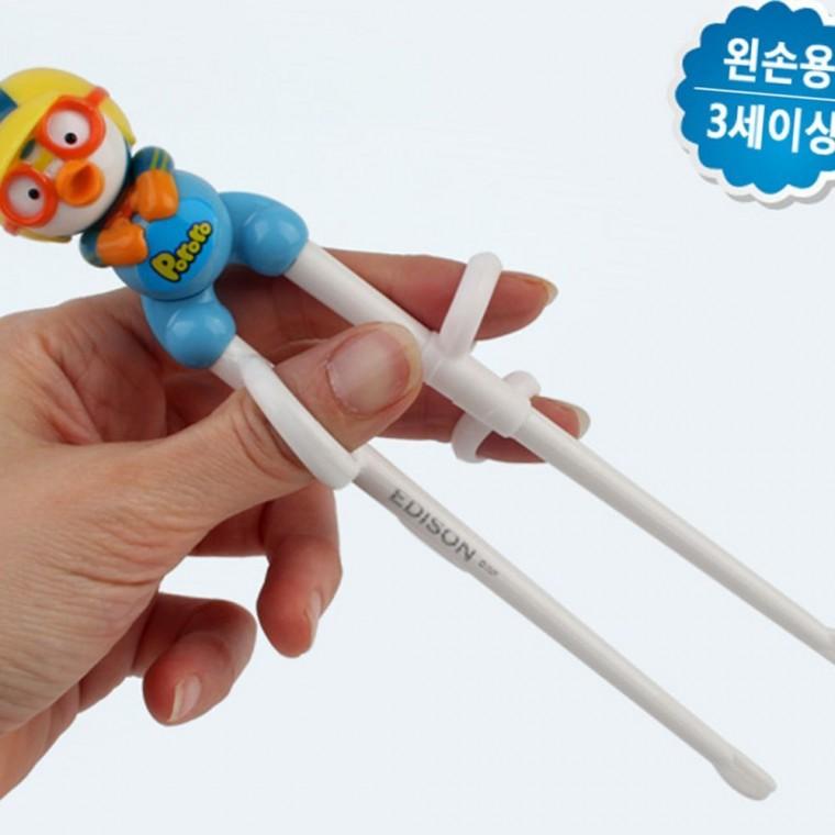 뽀로로 에디슨젓가락 왼손용 1단계 유아 교정젓가락 연습 학습젓가락