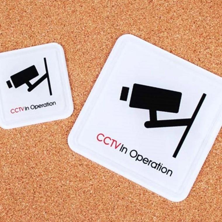 cctv 녹화 진행 알림판 방범 스티커 몰딩 부착형 경고