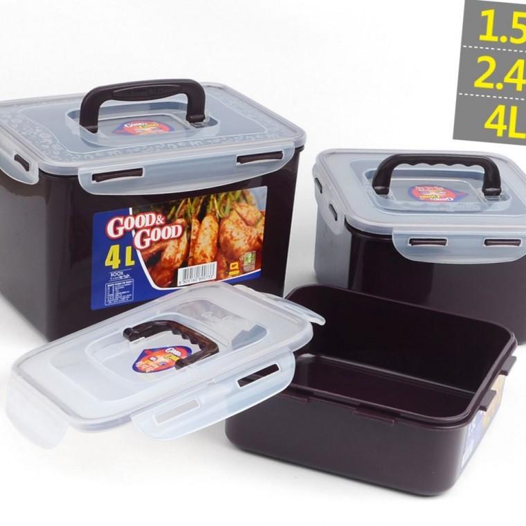 핸디락 김치보관 밀폐통 1.5l 2.4l 4l 냉장고 신선보관 플라스틱