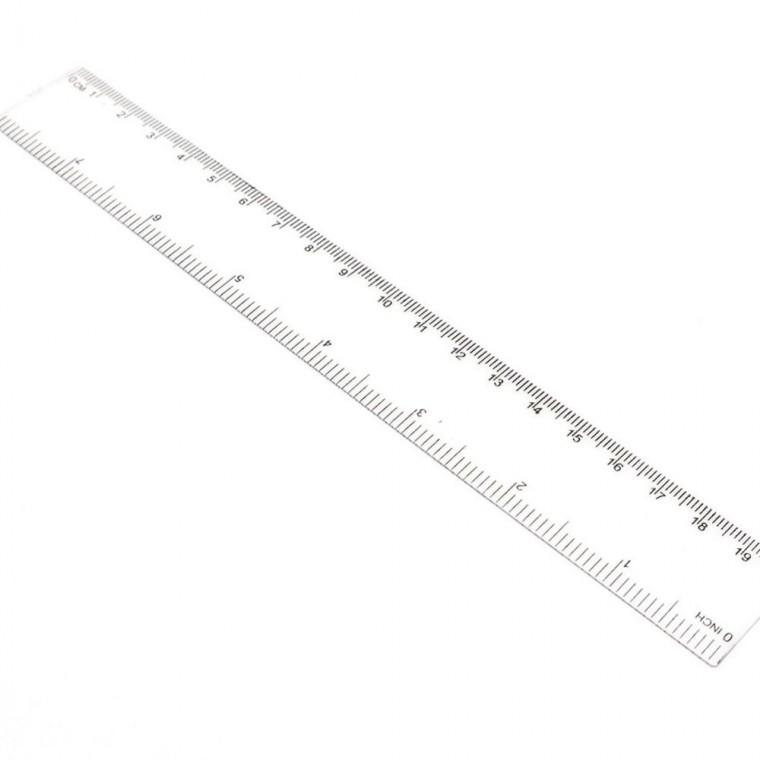 20cm 투명 플라스틱 눈금자 측정 제도 학습 미술 그리기 직자