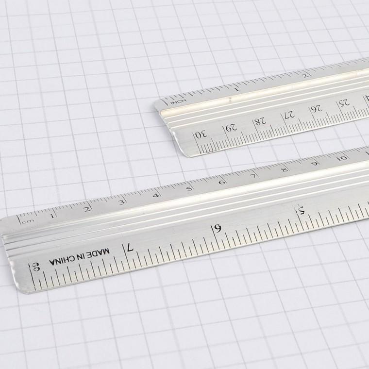 금속 직선자 20cm 30cm 스테인리스 튼튼한 제도 측정 눈금 자