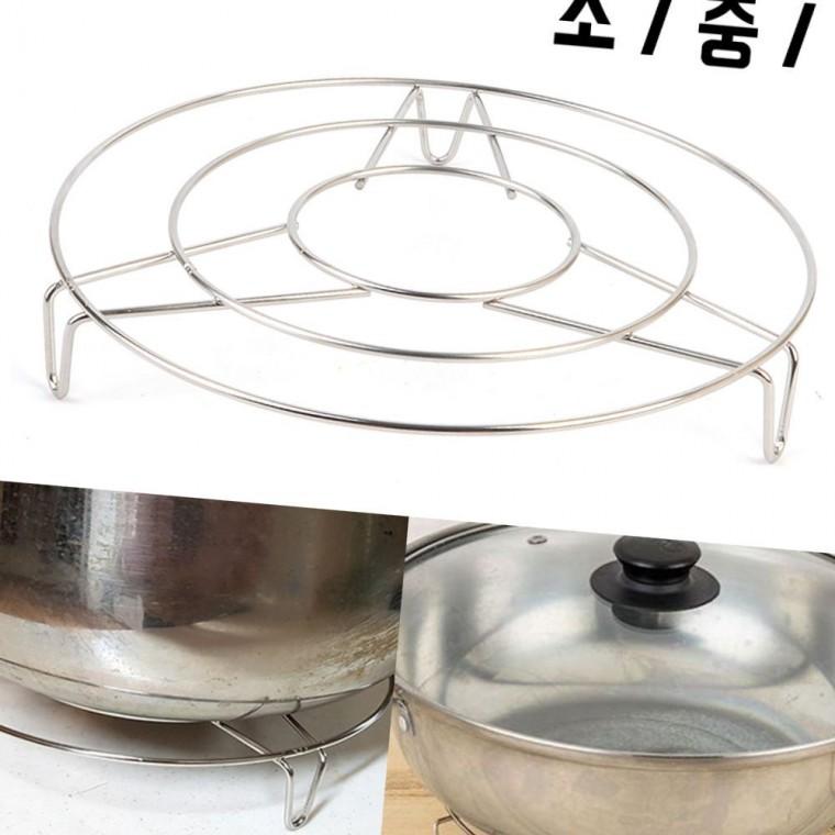 스테인리스 냄비받침 원형 내열 주방 뜨거운 조리기구 보호 테이블