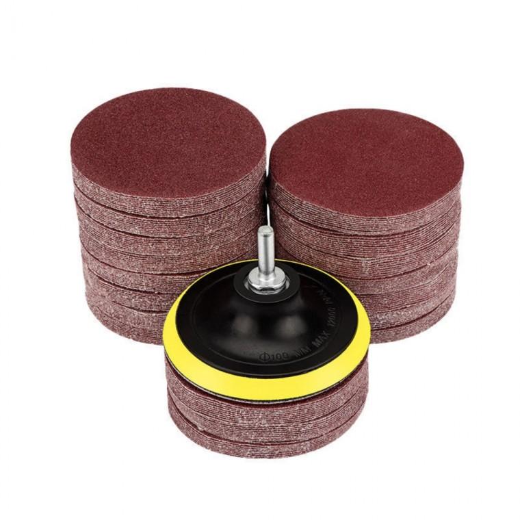 사포 샌딩 샌드페이퍼 원형사포 샌딩패드 100mm