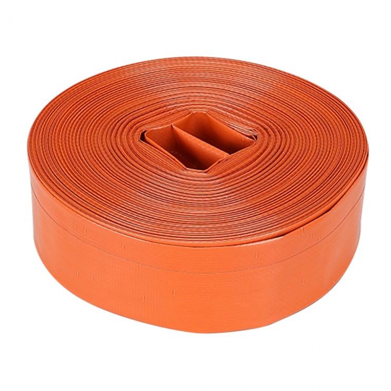 국산 농업용 배수 천막 호스 50mm 70M 오렌지 누수방지 경제형 간이 호수 펌프