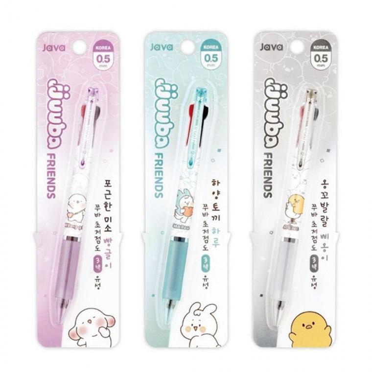 초저점도 3색 유성 볼펜 0.5mm 4P 다색 멀티펜 필기구