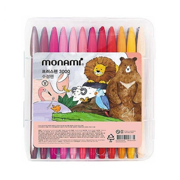 모나미 프러스펜 24색 1P 수성 사인펜 다꾸 필기구