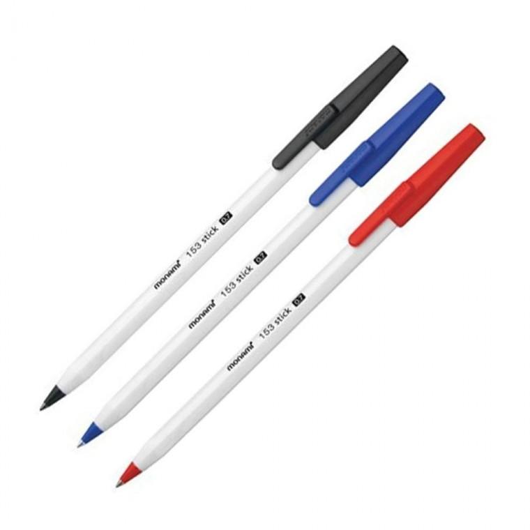 모나미 153 스틱 볼펜 0.7mm 12개 2P 캡타입 필기구