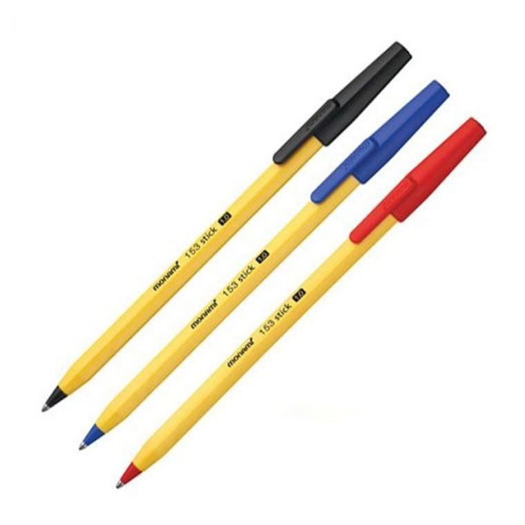 모나미 153 스틱 볼펜 1.0mm 12개 2P 캡타입 필기구