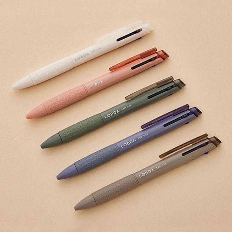 저점도 잉크 0.38mm 3색 유성 볼펜 3P 사무용 필기구