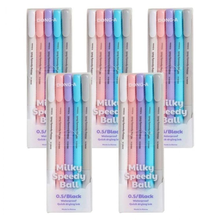 파스텔 스피디볼 0.5mm 5개입 5P 학생 필기구 선물
