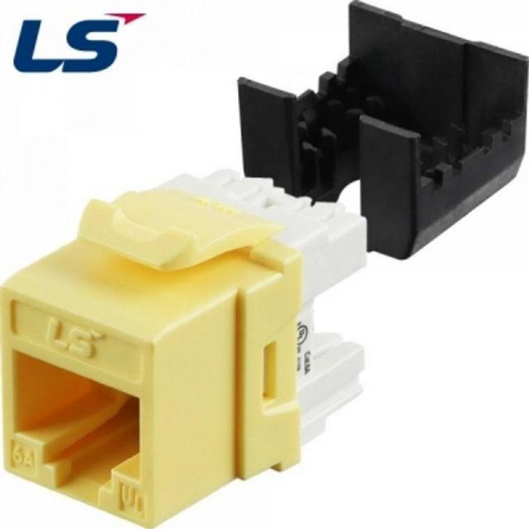 LS전선 CAT.6A UTP 키스톤잭 (옐로우) LS-MJ-UC6A-YL-ERI