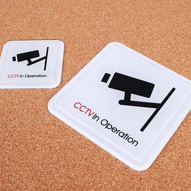 cctv 녹화중 몰딩형 감시 경고문 보안 시스템 알림 벽걸이 안내