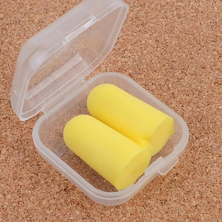 2p 스폰지 귀마개 수면 소음 차단 부드러운 폼 착용 편안