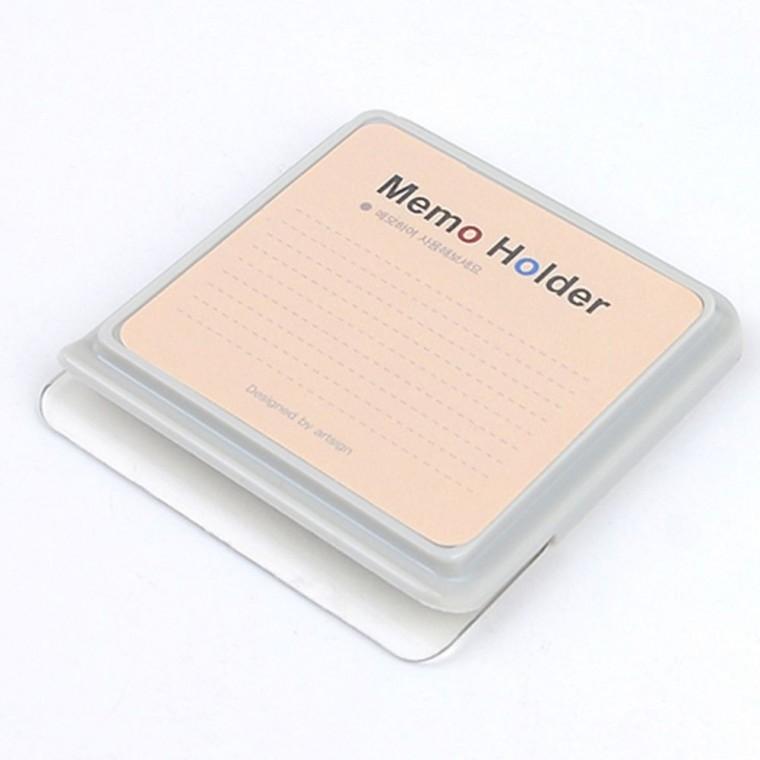 사각 메모 홀더 부착식 벽부착 클립 거치대 종이 꽂이 사무실 정리