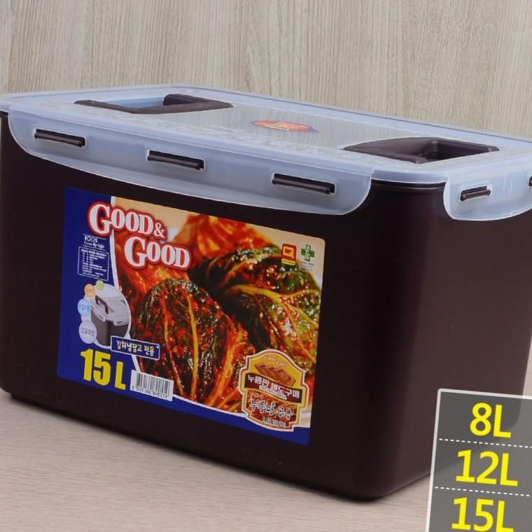 대용량 김치 저장 용기 8l 12l 15l 핸디락 신선 보관 밀폐