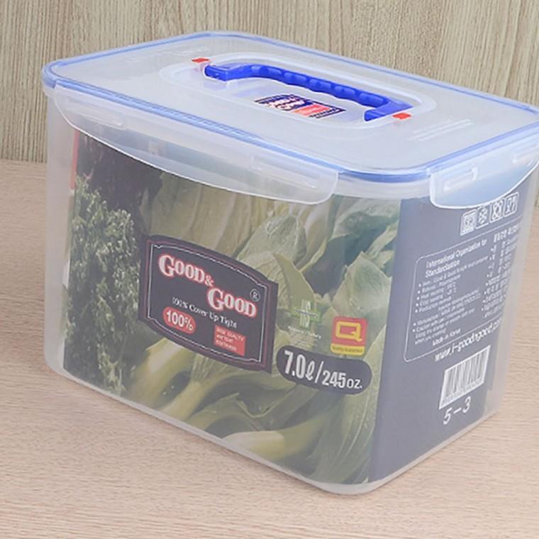 다양한 용량 핸디락 밀폐함 3.3l 4.7l 7l 손잡이 투명 보관