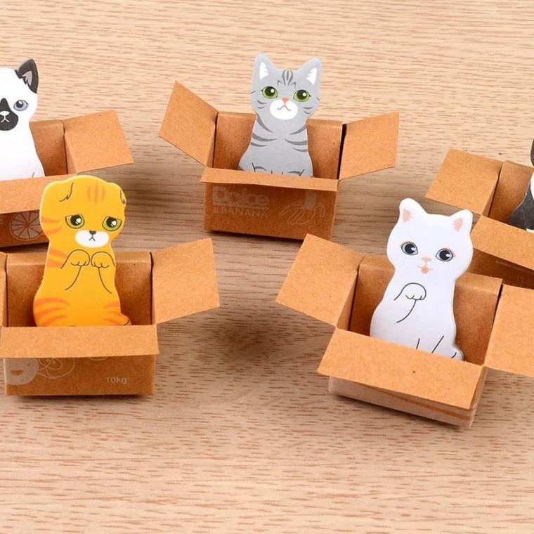 귀여운 고양이 접착 메모지 포스트잇 사무 학습 다꾸 스티커 노트