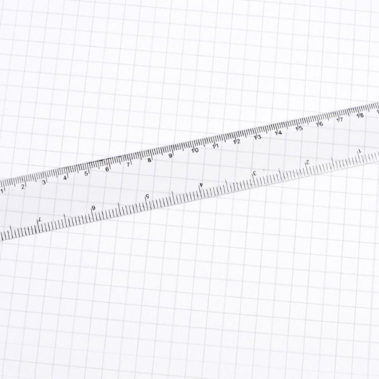 20cm 투명 플라스틱 직선자 학생 사무 제도 측정 눈금 스케일 학교