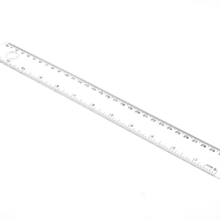 30cm 돋보기 확대 플라스틱 자 시력 보조 측정 노인 학생 사무 눈금