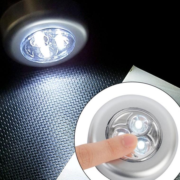 터치 led 조명 3구 배터리 무선 램프 캐비닛 터치등