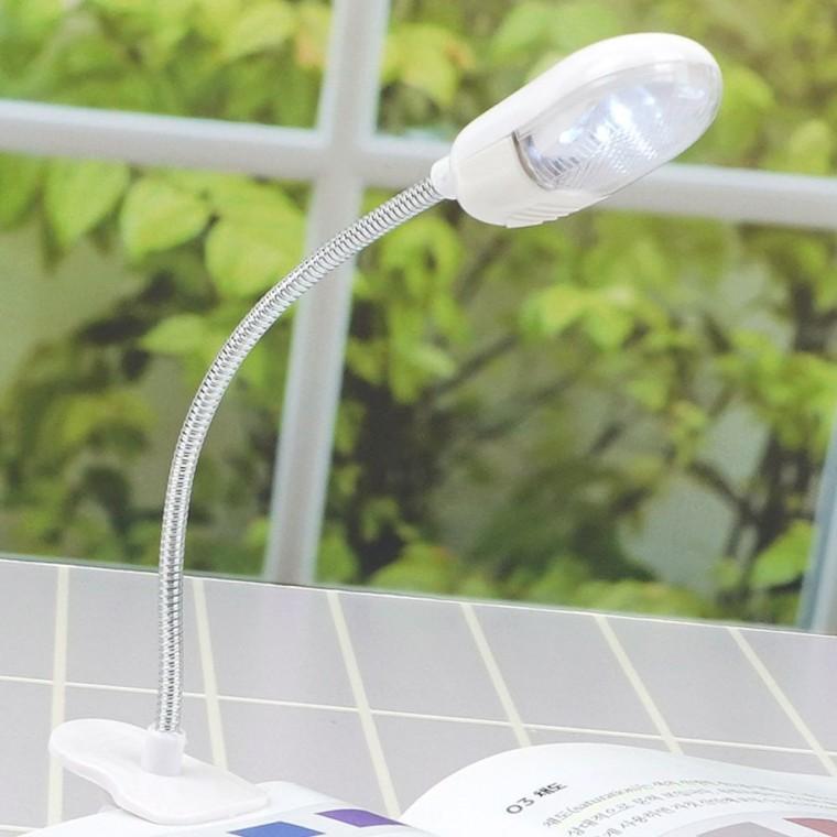 클립형 led 헤드랜턴 2구 독서등 집중조명 책상 무선 충전식 밤샘