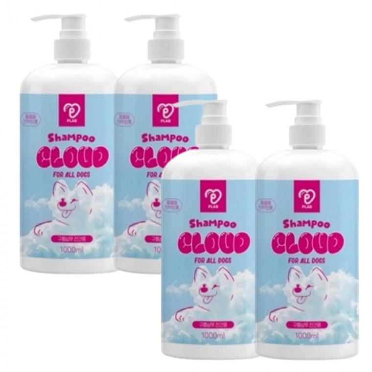 반려견 전용 샴푸 1000ml 4P 강아지 목욕 풍성 거품 동물용의약외품 승인