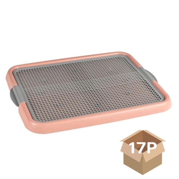 반려견 그물망 토일렛 17P 강아지 배변판 화장실 위생 간편 핑크