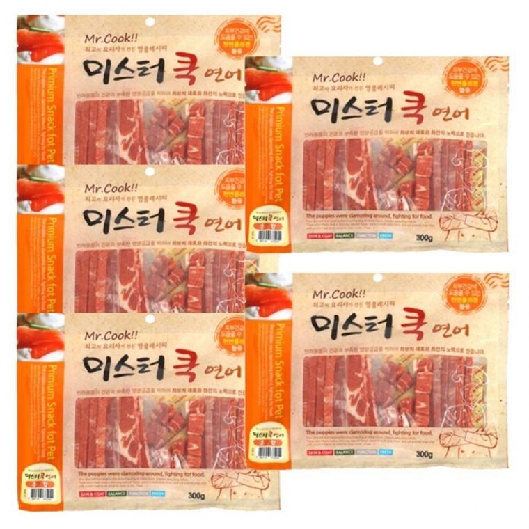 반려견 연어 혼합 300g 5P 강아지 간식 고단백 저지방 육포 져키