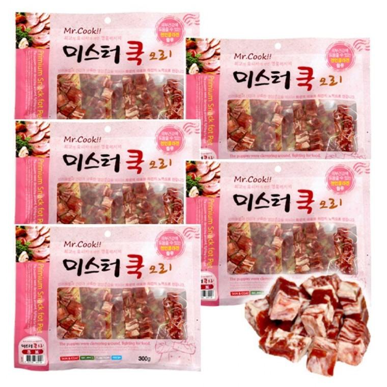 반려견 오리 큐브 300g 5P 강아지 간식 고단백 저지방 육포 져키