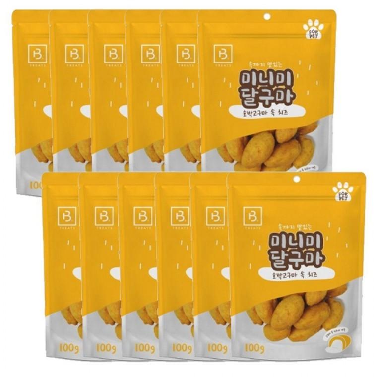 반려견 호박고구마 속 치즈 배변 정장작용 강아지 간식 100g 12P