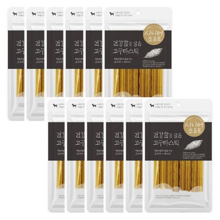 반려견 고구마 바나나 스틱 시니어 소프트 노령견 간식 80g 12P