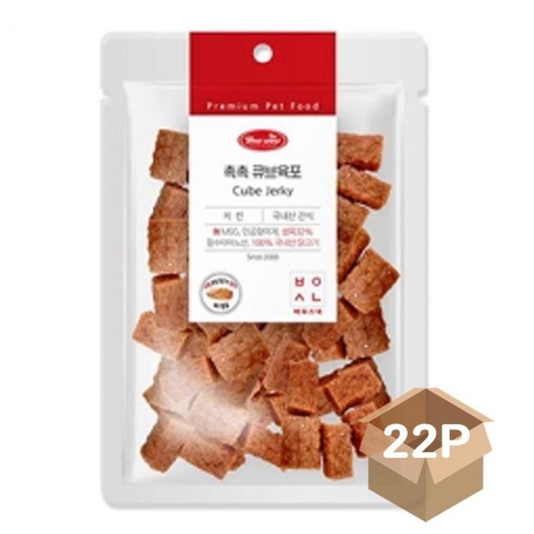 반려견 큐브 치킨 육포 300g 22P 강아지 간식 국내산