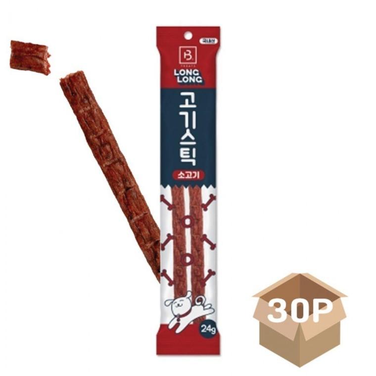 반려견 소고기 고기스틱 30P 국내산 노 색소 글루텐 국내생산