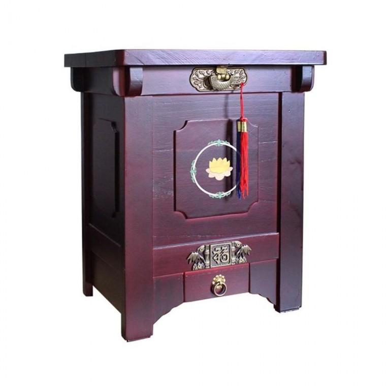 루미나D 오동나무 상감 원목뒤주 20kg 쌀통 쌀보관함 쌀독