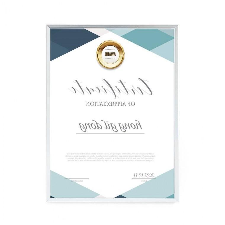 상장 액자 유광 실버 거실 프레임 꾸미기 특허증