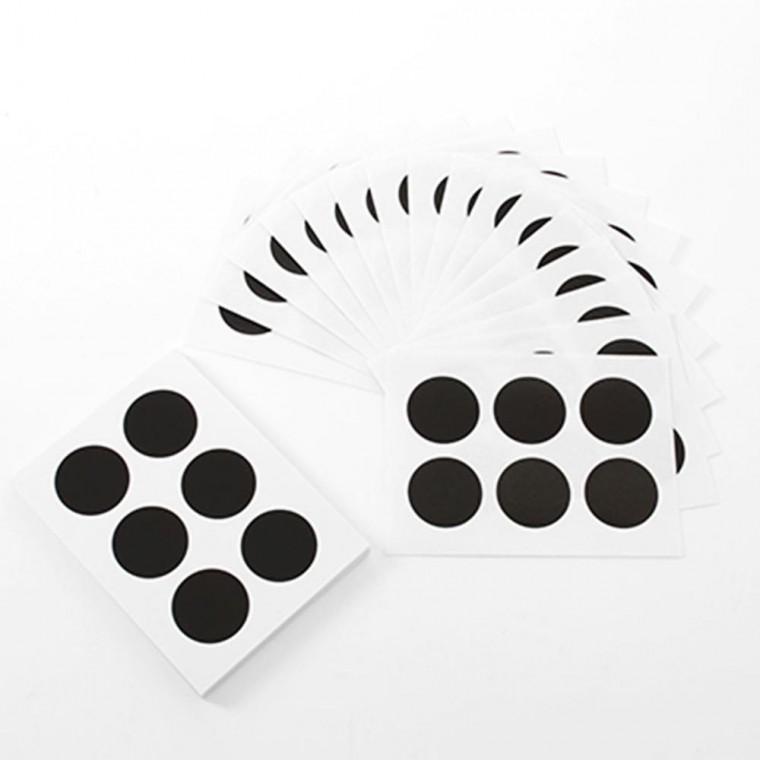 30mm 스티커 60매 블랙 다꾸 원형 다이어리 칭찬
