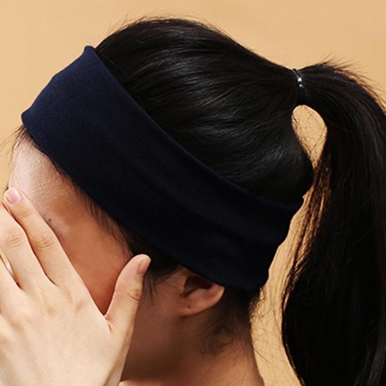 반다나 헤어밴드 네이비 볼륨 세안 등산 여자