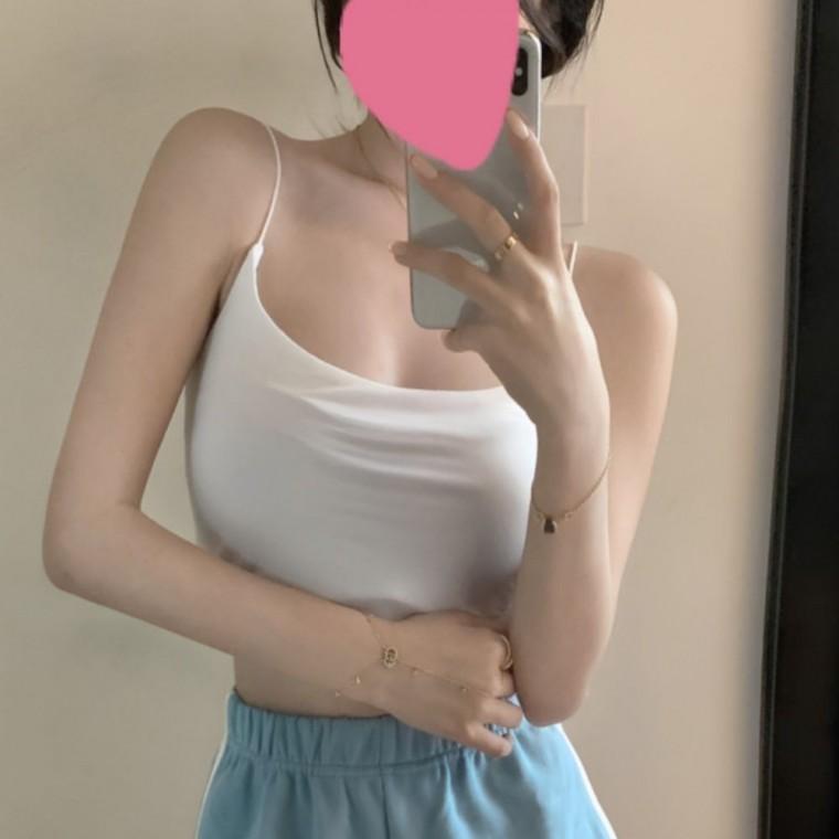 이너 여성 기본 크롭 끈나시 여름 캡내장 민소매