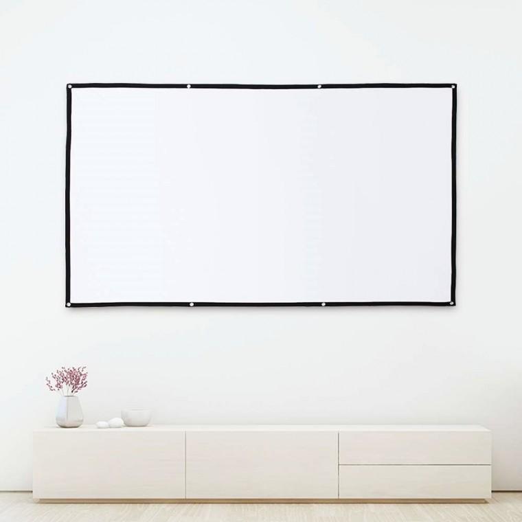 휴대용 빔스크린 16대9비율 221x125cm 화면 홈캉스