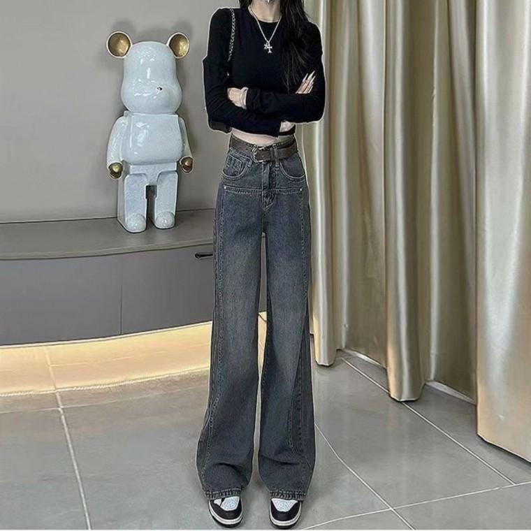 청바지 팬츠 데님 여성 와이드 스트레이트핏 일자