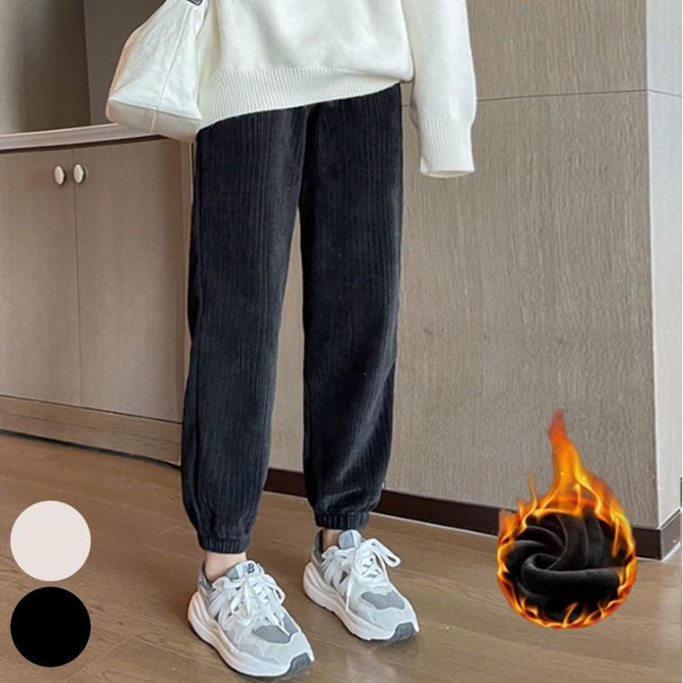 여성 조거팬츠 안감 바지 골덴 벨벳 코듀로이 기모
