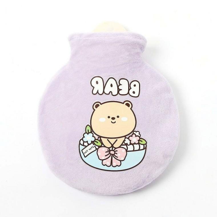 보온 물주머니 240ml 곰 실리콘 턱찜질팩 방한 서락
