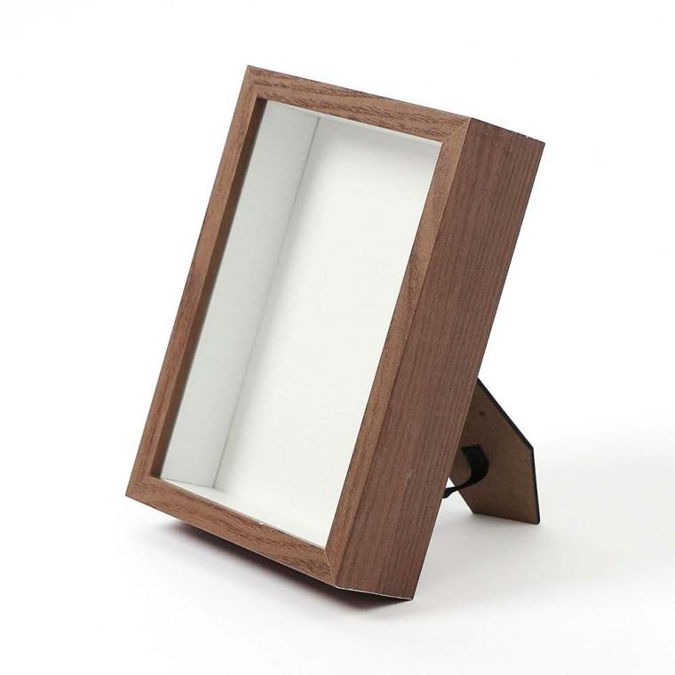 3D 관액자 5x7 다크우드 사진액자 드라이플라워 표본