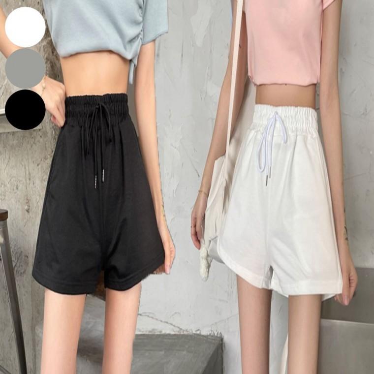 여성 숏팬츠 밴딩 데일리 반바지 무지 3부 허리