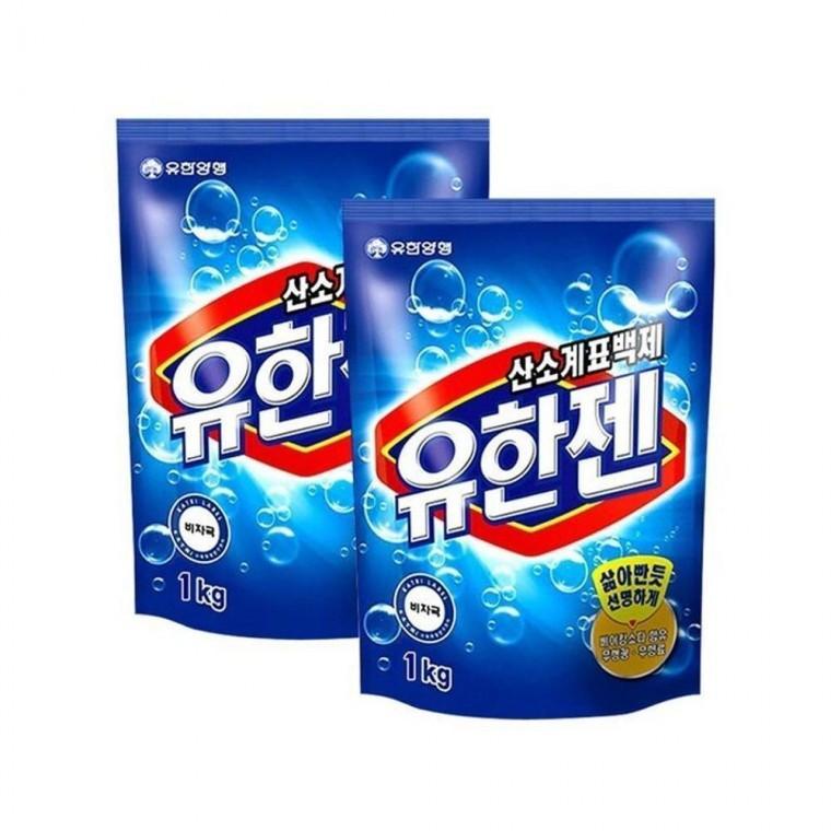 루미나D 산소계표백제 유한젠 가루 세탁세제1kg+1kg