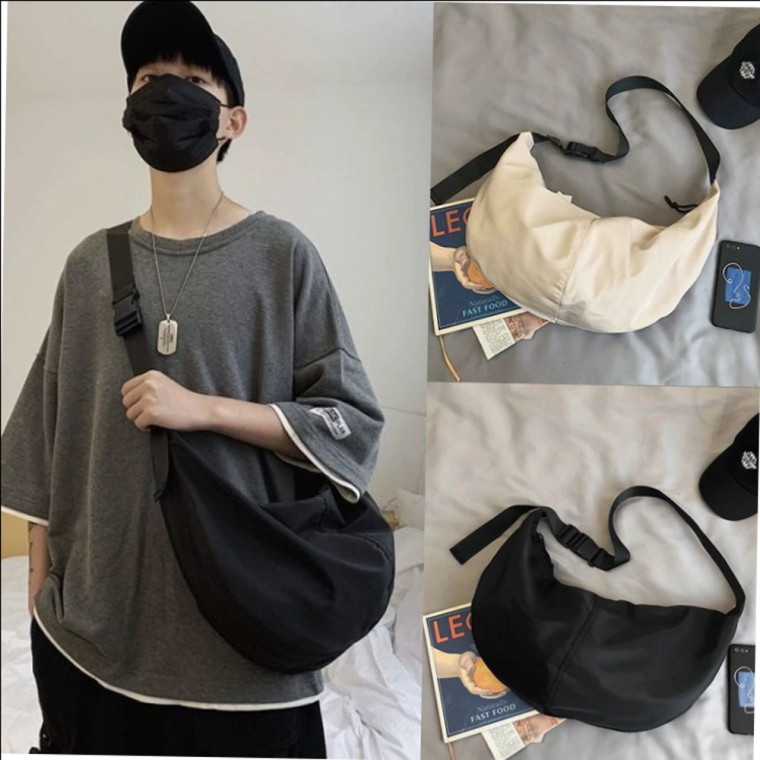 반달 반달가방 크로스 바디백 데일리가방코디
