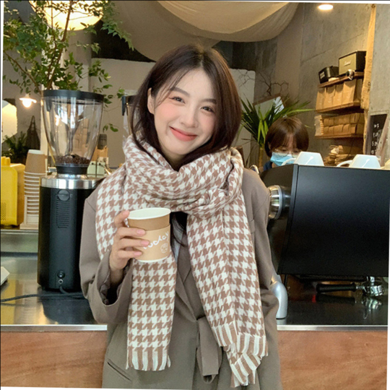 하운드 패션 체크 베이직 스카프 목도리 고급스러운