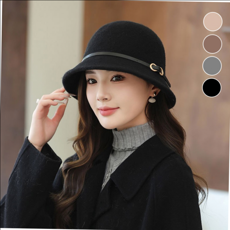 패션벨트 블로썸스틸 고퀄리티 울 버킷햇 겨울 모자 겨울벙거지 대두 빈티지 스키장
