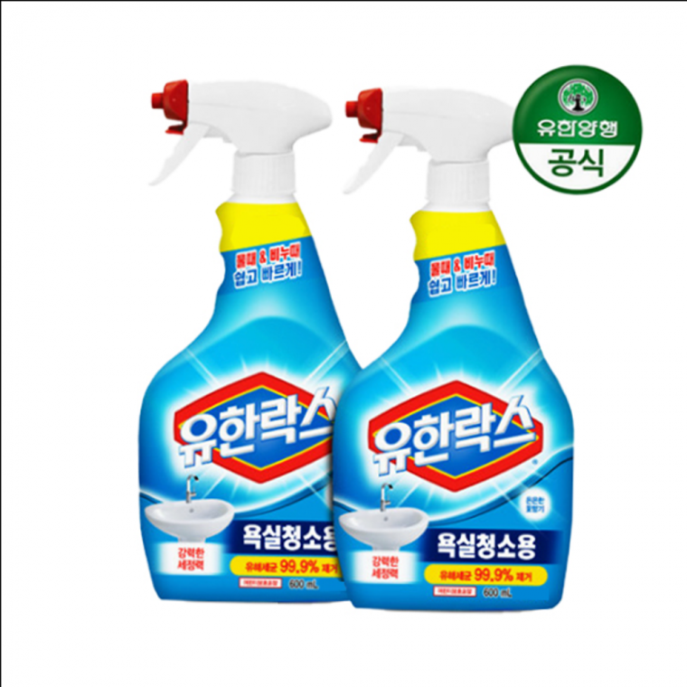 유한락스 욕실청소용 세정제 600ml 2P