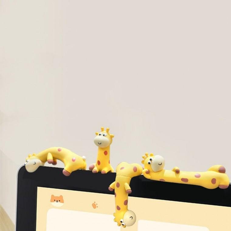 모니터 장식 기린 피규어 4종세트 미니 인테리어 인형
